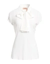 N°21 Woman Top White Size 8 Acetate, Silk