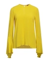 N°21 Woman Top Yellow Size 10 Acetate, Silk