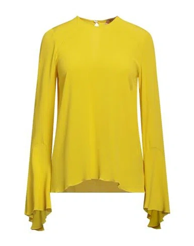 N°21 Woman Top Yellow Size 10 Acetate, Silk