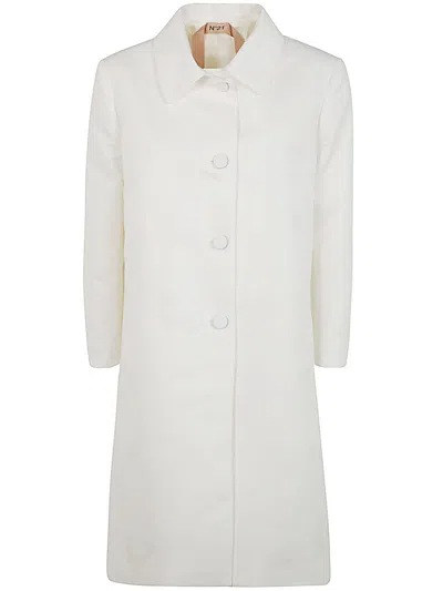 N°21 Woven Coat In White