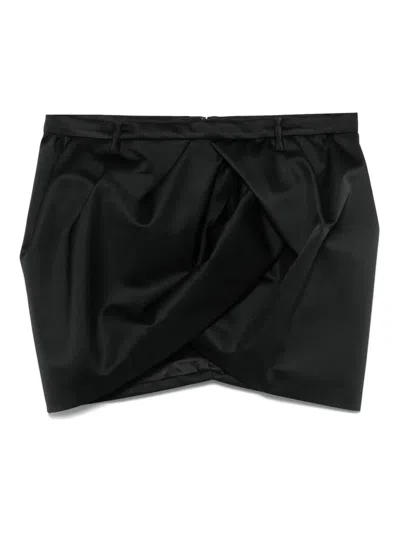 N°21 Wrap-detail Mini Skirt In Black