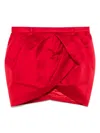 N°21 Wrap-detail Mini Skirt In Red