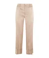 N°21 Zipper Flanged Casual Pants In Nude