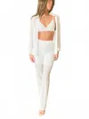N.1 La Sparkle & Shine Wide Leg Trousers In White In White