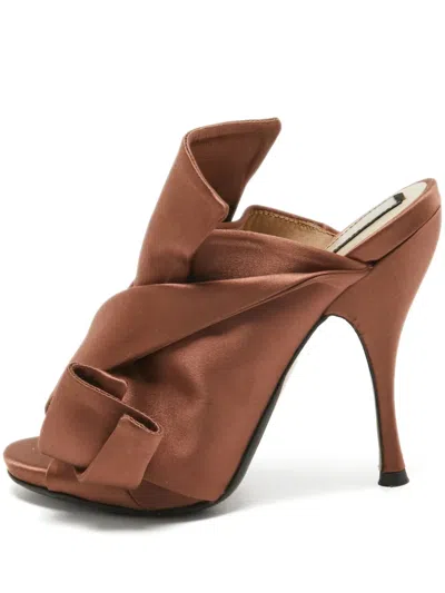 Pre-owned N°21 120mm Knotted Satin Sandals