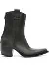 N°21 60mm Pointed-toe Leather Ankle Boots In Black