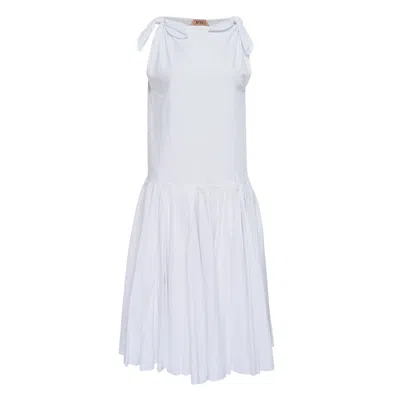 N°21 Abito Tessuto In White