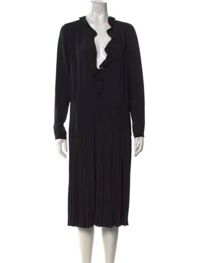 Pre-owned N°21 Acetate Midi Length Dress In Black