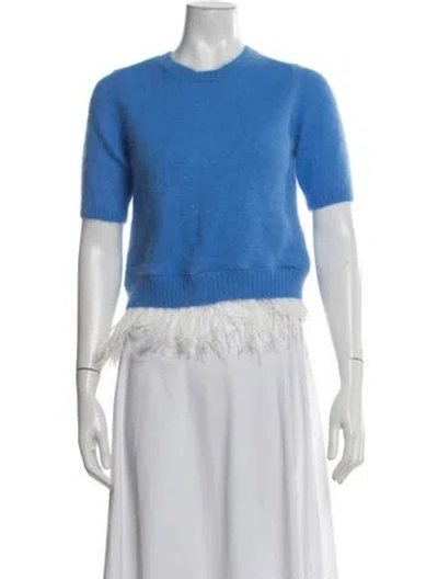 Pre-owned N°21 Angora Crew Neck Sweater In Blue