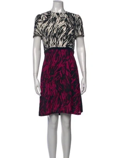 Pre-owned N°21 Animal Print Mini Dress In Multicolor
