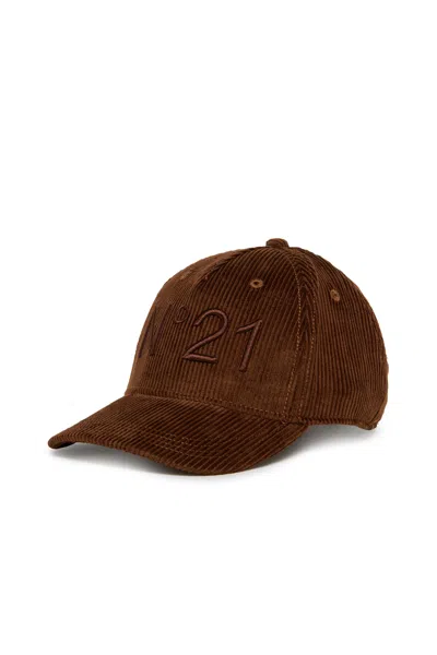 N°21 Baseball Cap With Logo In Brown