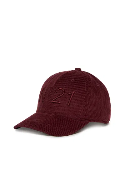 N°21 Baseball Cap With Logo In Red