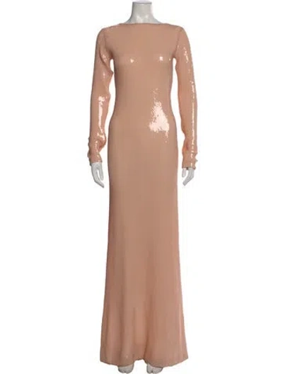 Pre-owned N°21 Bateau Neckline Long Dress In Neutral