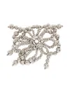 N°21 Beaded Crystal Brooch In Metallic