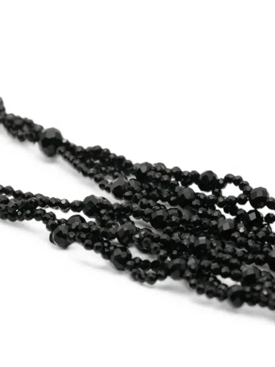 N°21 Beaded Necklace In Black