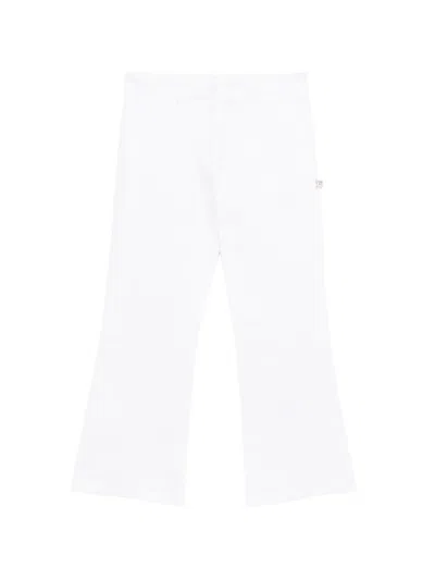 N°21 Kids' Belt-loop Trousers In White