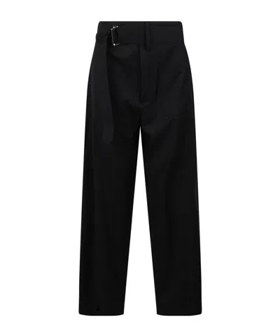N°21 Belted Straight-leg Trousers In Black