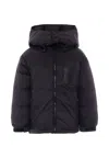 N°21 Black Down Jacket For Boy With Logo In Purple