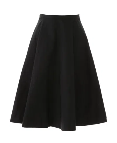 N°21 Black High-waisted Flared Skirt In Multi