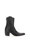 N°21 Black Leather Boots In Black