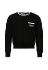N°21 Black Sweater For Girl With Logo In Black