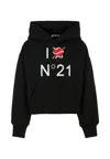 N°21 Logo-print Hoodie In Black