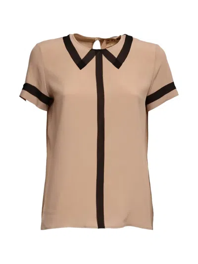 N°21 Black-trims Blouse In Brown