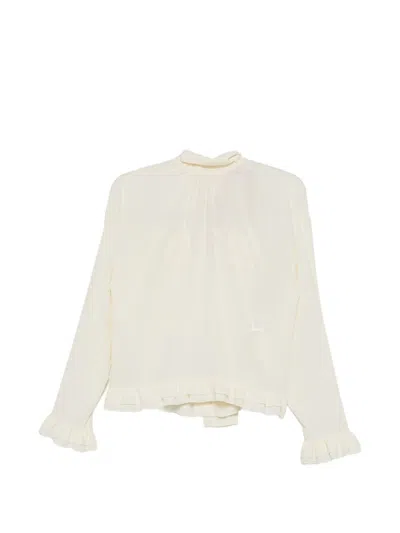 N°21 Blouse With Bow In Neutral