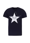 N°21 Blue T-shirt For Boy With Star In Blue