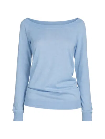 N°21 Boat Neck Top In Blue