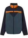 N°21 Colour-block Zip-up Bomber Jacket In Blue