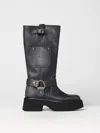 N°21 Black Boots With Logo In Grey