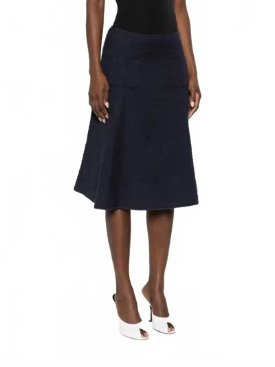 N°21 Boucle Flare Skirt In Blue