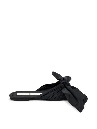 N°21 Bow Flat Sandals In Black