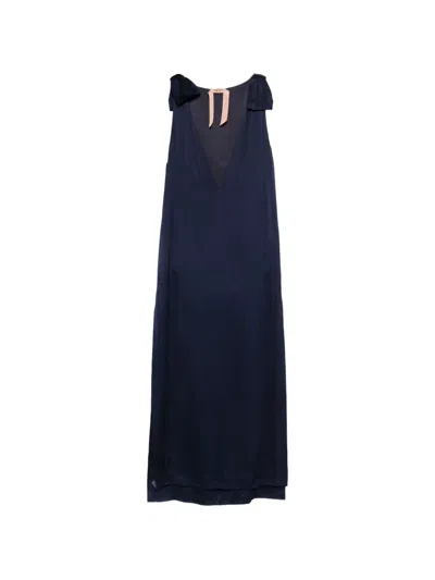 N°21 Bow V-neck Dress In Blue