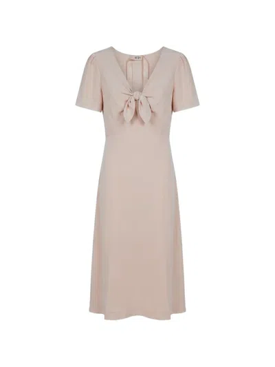 N°21 Bow-detail Short-sleeve Dress In Pink