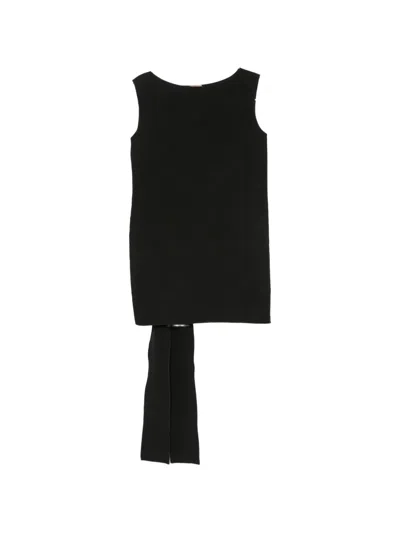 N°21 Bow-detail Sleeveless Mini Dress In Black