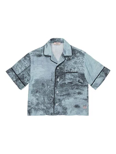 N°21 Kids' Short-sleeves Shirt In Blue