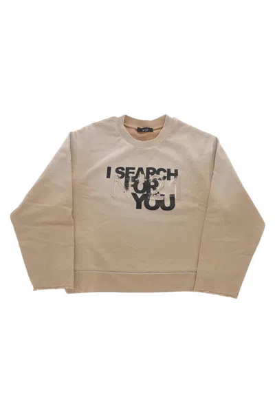 N°21 Boys Beige Graphic Sweatshirt