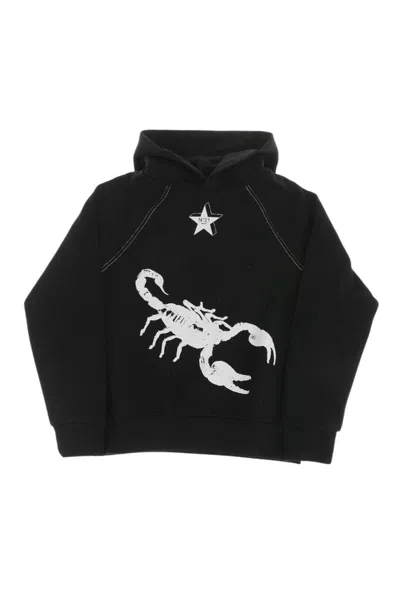 N°21 Boys Black Graphic Hoodie