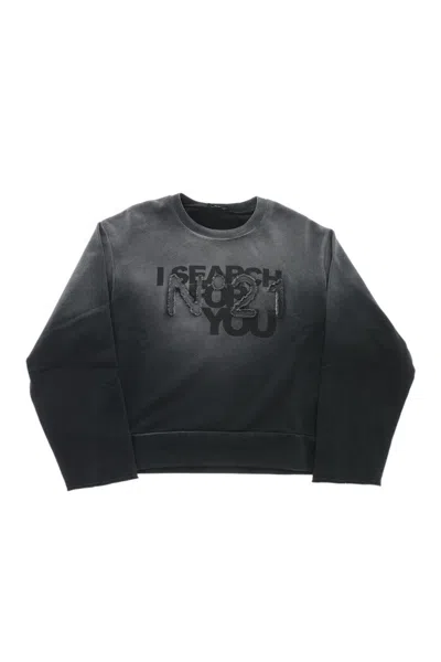 N°21 Boys Black Graphic Sweatshirt