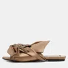 N°21 Brown Satin Raso Knot Flat Slides Sizes 37 In Brown
