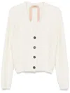 N°21 Woman Cardigan Ivory Size M Mohair Wool, Polyamide In White