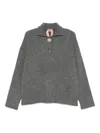 N°21 Brushed-effect Jumper In Gray