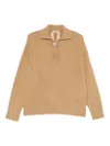 N°21 Brushed-effect Jumper In Neutral