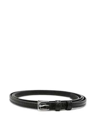 N°21 Buckle-fastening Leather Belt In Black