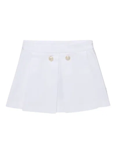 N°21 N21 Kids Logo Tag Mini Skirt In White