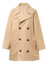 N°21 Buttoned Double-breasted Coat In Neutral