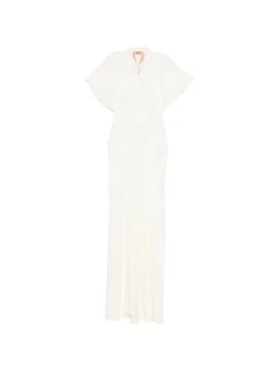 N°21 Buttoned Dress In White