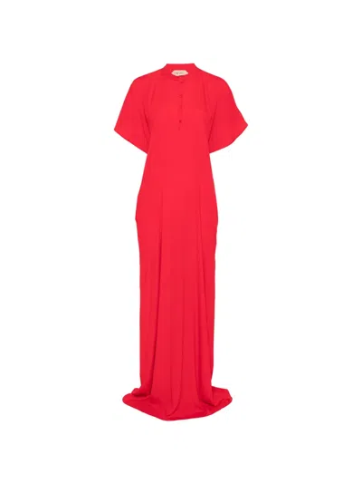 N°21 Buttoned Maxi Dress In Red
